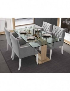 mesa comedor silla madera a...