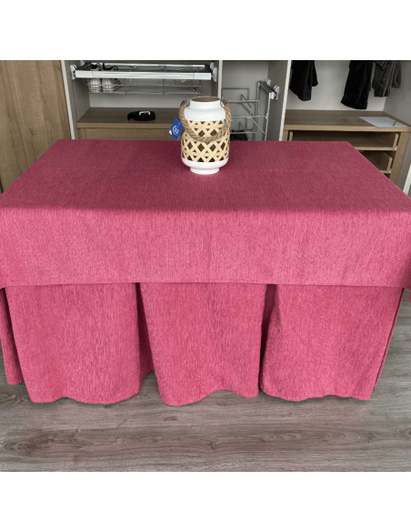 Ropa elegante 10 pliegues Fucsia con tapete Miranda Fucsia