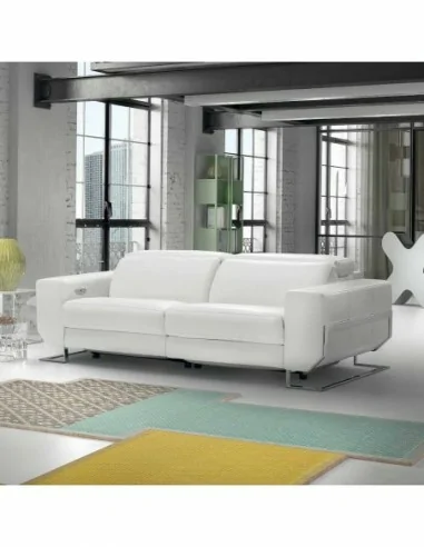 Sofa 2 plazas diseño italiano con patas altas o bajas respaldos reclinables (10)