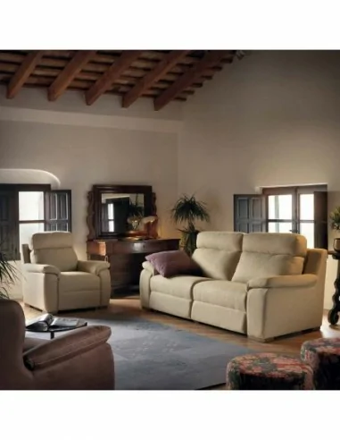 Sofa 2 plazas diseño italiano con patas altas o bajas respaldos reclinables (11)