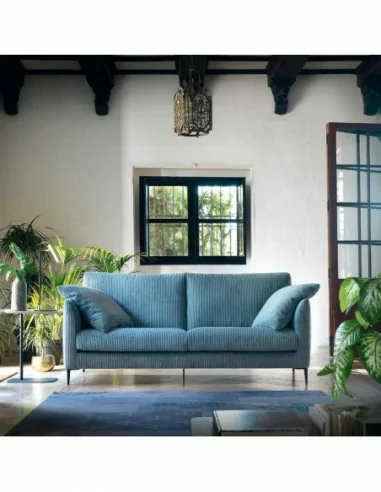Sofa 2 plazas diseño italiano con patas altas o bajas respaldos reclinables (19)