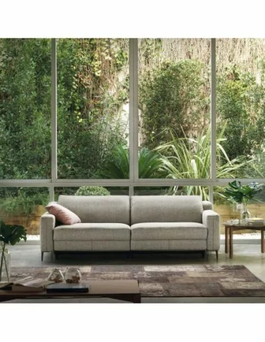 Sofa 2 plazas diseño italiano con patas altas o bajas respaldos reclinables (5)