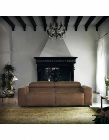 Sofa 2 plazas diseño italiano con patas altas o bajas respaldos reclinables (6)