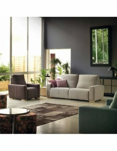 Sofa 2 plazas diseño italiano con patas altas o bajas respaldos reclinables (8)