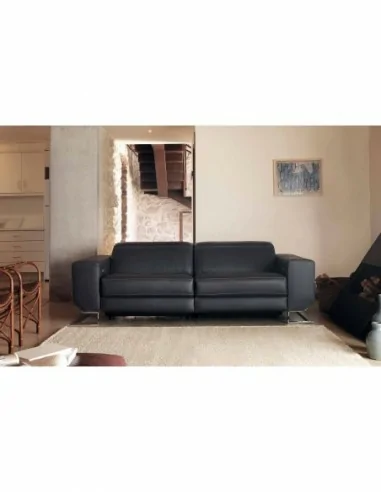 Sofa 2 plazas diseño italiano con patas altas o bajas respaldos reclinables (9)