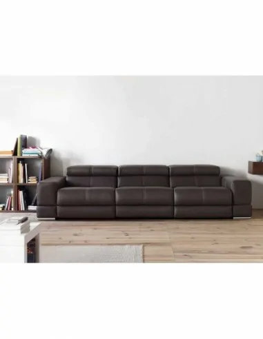 Sofa 3 plazas diseño italiano con patas altas o bajas respaldos reclinables (2)