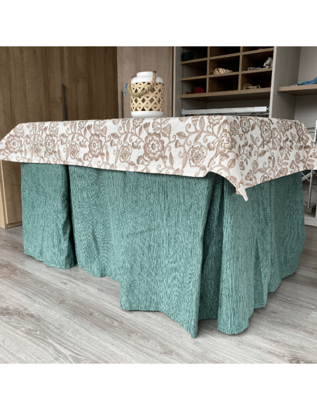 Ropa elegante 10 pliegues Verde con tapete Resinado Choco