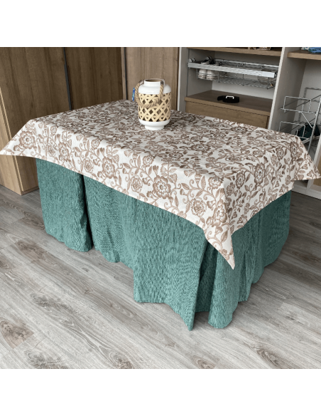 Ropa elegante 10 pliegues Verde con tapete Resinado Choco