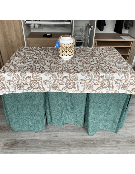 Ropa elegante 10 pliegues Verde con tapete Resinado Choco