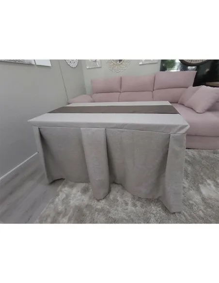 Ropa de Mesa Color Visón Antimanchas con Camino