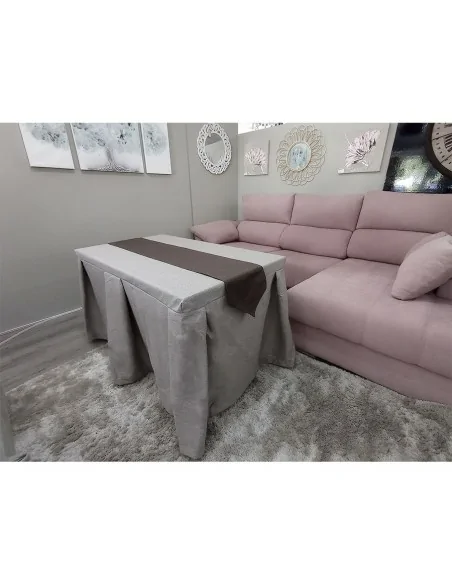Ropa de Mesa Color Visón Antimanchas con Camino