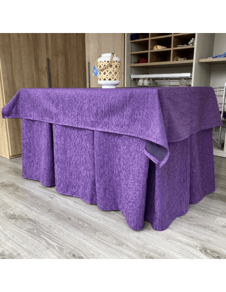 Ropa elegante 10 pliegues Morado con tapete Miranda Morado