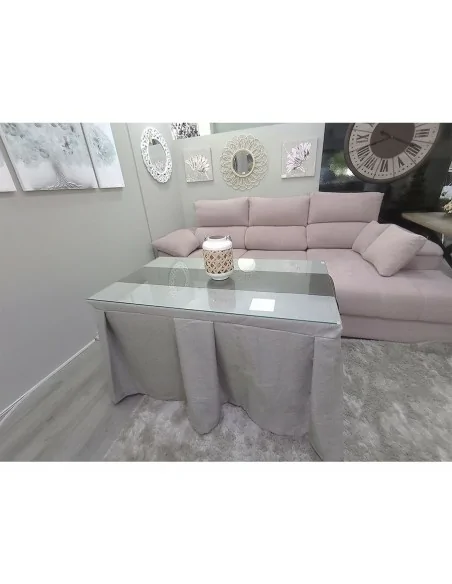 Ropa de Mesa Color Visón Antimanchas con Camino