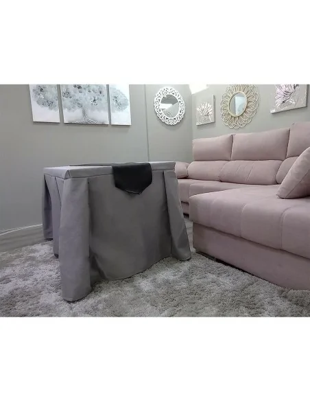 Ropa de Mesa Color Gris Plata Antimanchas con Camino