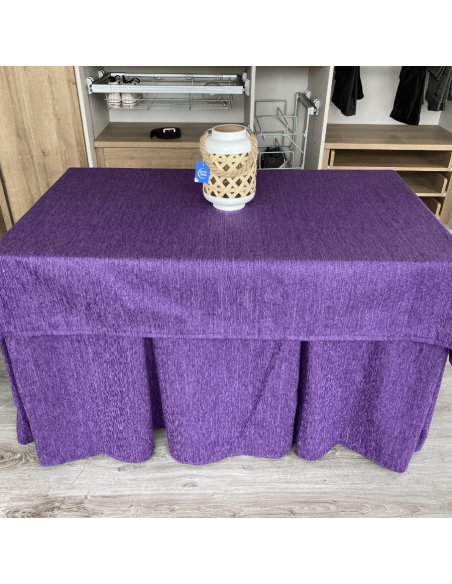 Ropa elegante 10 pliegues Morado con tapete Miranda Morado