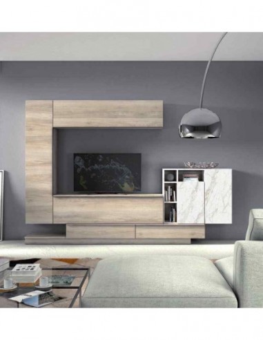 Composicion de salon moderna modular con aparador mesas a juego diferentes colores personalizables (166)
