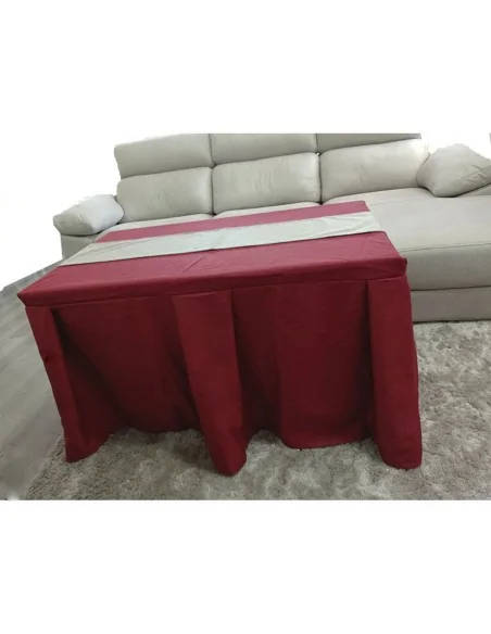 Ropa de Mesa Color Rojo Antimanchas con Camino