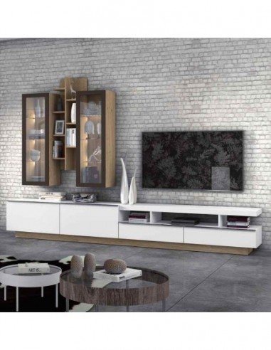 Composicion de salon moderna modular con aparador mesas a juego diferentes colores personalizables (167)
