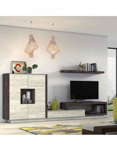 Composicion de salon moderna modular con aparador mesas a juego diferentes colores personalizables (172)