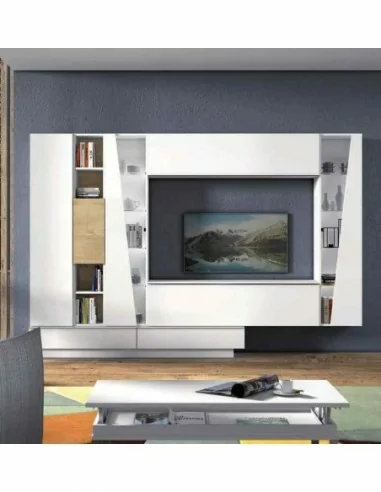 Composicion de salon moderna modular con aparador mesas a juego diferentes colores personalizables (173)