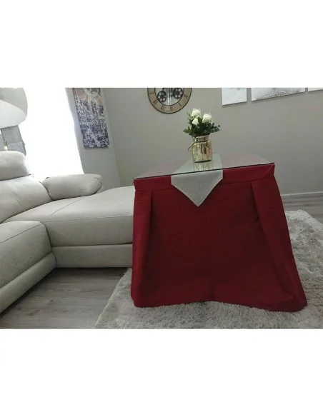 Ropa de Mesa Color Rojo Antimanchas con Camino