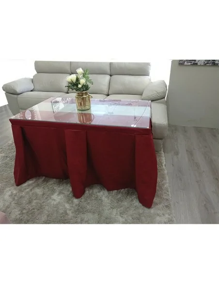 Ropa de Mesa Color Rojo Antimanchas con Camino