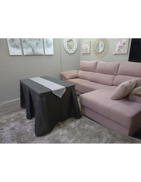Ropa de Mesa Color Gris Marengo Antimanchas con Camino