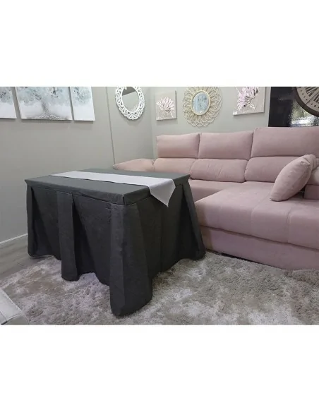 Ropa de Mesa Color Gris Marengo Antimanchas con Camino