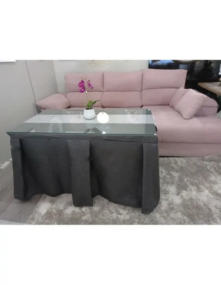 Ropa de Mesa Color Gris Marengo Antimanchas con Camino