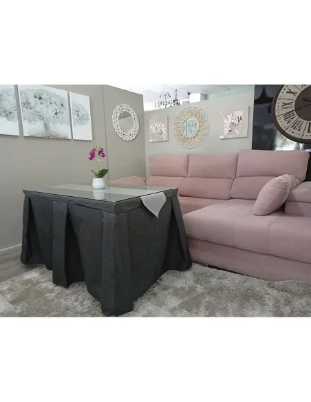 Ropa de Mesa Color Gris Marengo Antimanchas con Camino