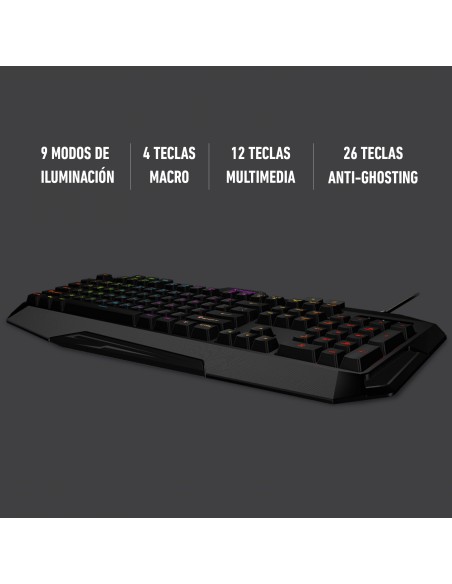PHOENIX - TECLADO GAMING QWERTY CON CABLE