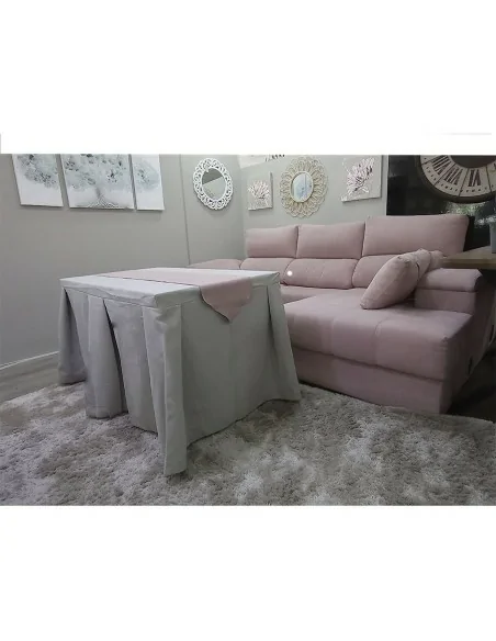 Ropa de mesa color gris perla antimanchas con camino