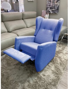 Butaca Clasica con Respaldo Reclinable color Azul 2