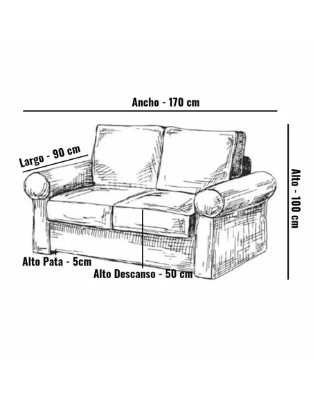 Sofá 2 Plazas Glamour