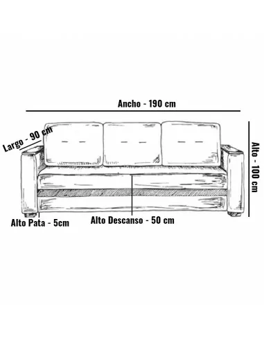 Sofá 3 Plazas Ibiza
