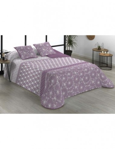 Edredon Confort Sherpa Troya Flor Vino