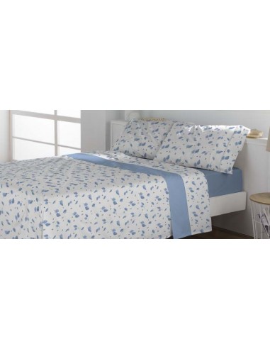 Juego de Sabanas Franela Noelia Azul