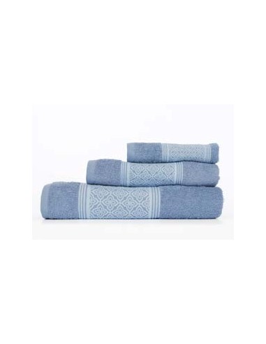 Juego de Toallas Jacguard Baltic Azul Juego de Toallas Jacguard Baltic Azul