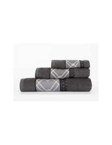 Juego de Toallas Jacguard Gris Juego de Toallas Jacguard Gris