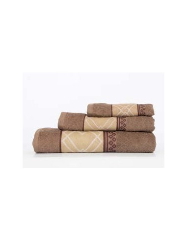Juego de Toallas Jacguard Taupe Juego de Toallas Jacguard Taupe