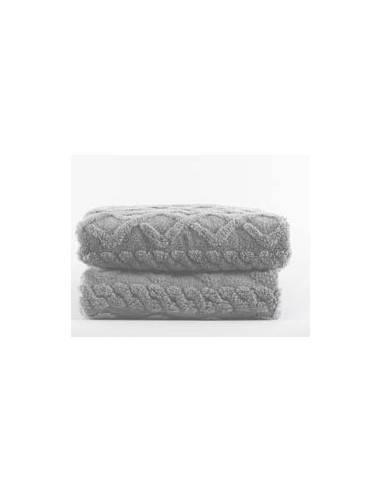 Toalla Plaid Nudos Gris Toalla Plaid Nudos Gris