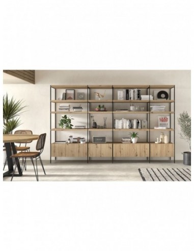 Modelo de estantería con dos cotados...