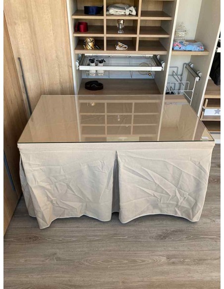 Ropa de Verano Costura Reforzada Color Beige con Tapete