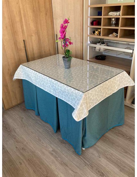 Ropa de Verano Costura Reforzada Color Turquesa con Tapete