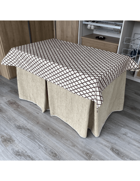 Ropa Doble Grueso Beige con Tapete Resinado Choco