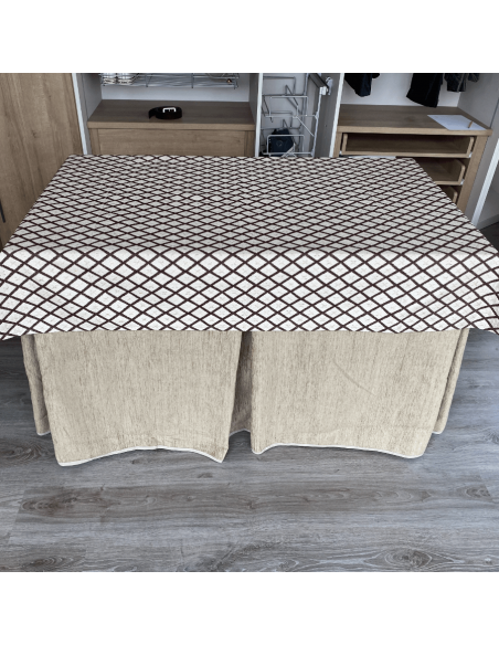 Ropa Doble Grueso Beige con Tapete Resinado Choco