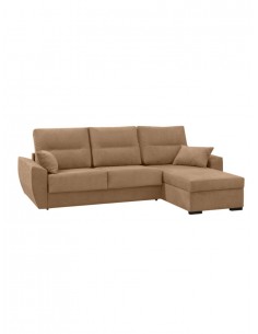Sofa cama chaise longue sistema italiano color beige