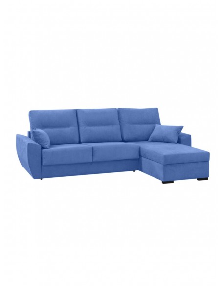 Sofa cama chaise longue sistema italiano color azul