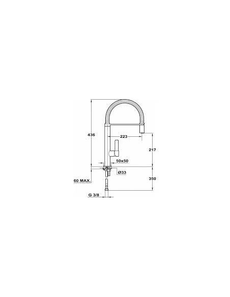 Grifo Monomando de Caño Alto modelo TOP FO 939