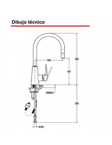 Grifo Monomando de Caño Giratorio...